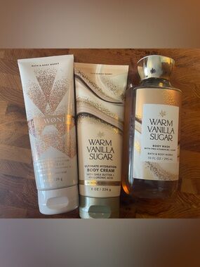 Bath & Body Works Warm Vanilla Sugar Body Cream & Wash. Pure Wonder Body Cream
